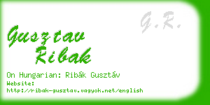 gusztav ribak business card